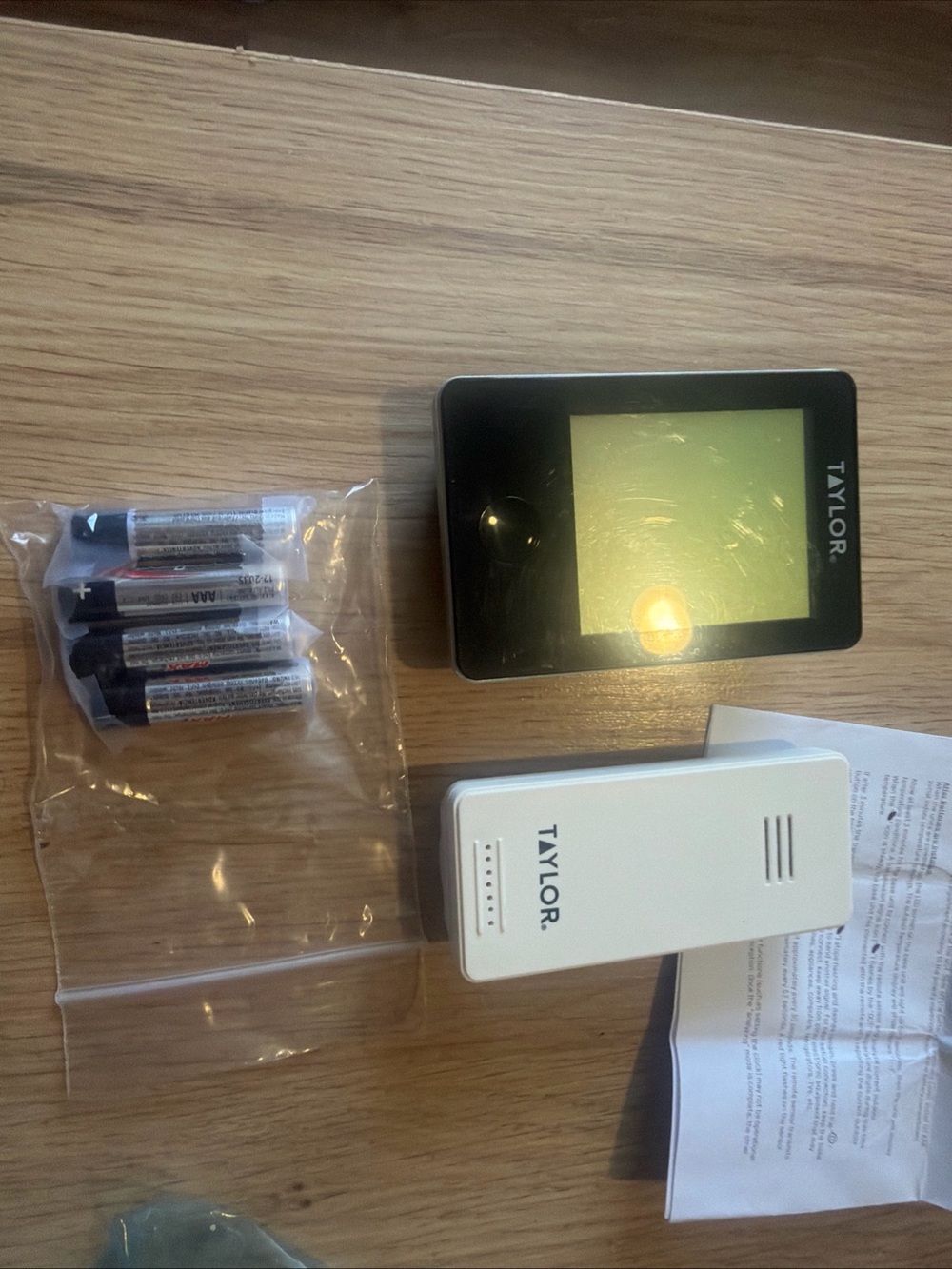Taylor Weather Display and Remote Sensor - Black and White